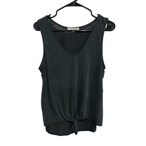 Green Envelope Los Angeles Black Sleeveless Tie-Front Tank Top Size Large Casual